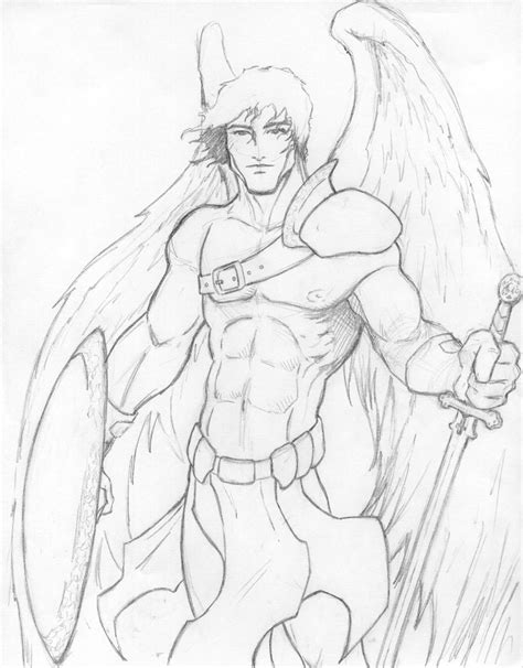 Guardian Angel By Pigbert On Deviantart Angel Drawing Angel Sketch
