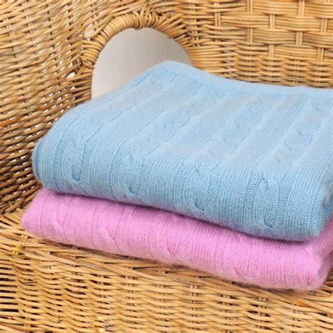 luxury personalised cashmere baby blanket by able labels 