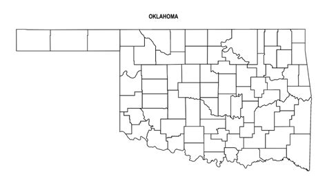 Oklahoma County Map Editable And Printable State County Maps