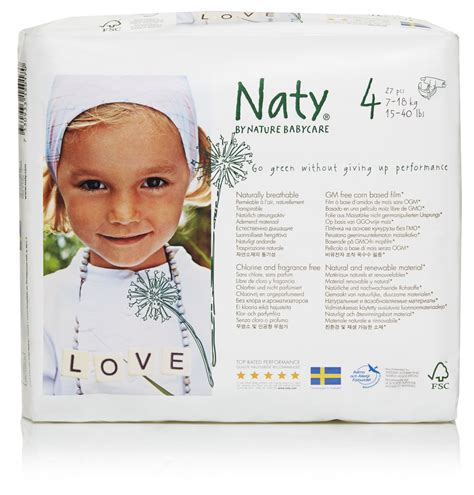 Naty By Nature Babycare Eco Friendly Diapers Size 4 27 Diapers