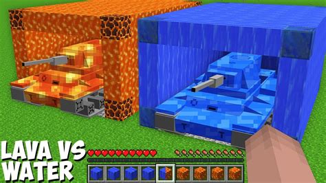 Which Tank Is Better Lava Tank Vs Water Tank In Minecraft Lava Vs