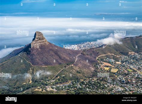 Panoramic View Of Cape Town Lions Head And Signal Hill From The Top