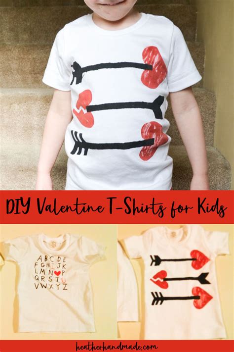 Diy Valentine T Shirts For Kids Heather Handmade