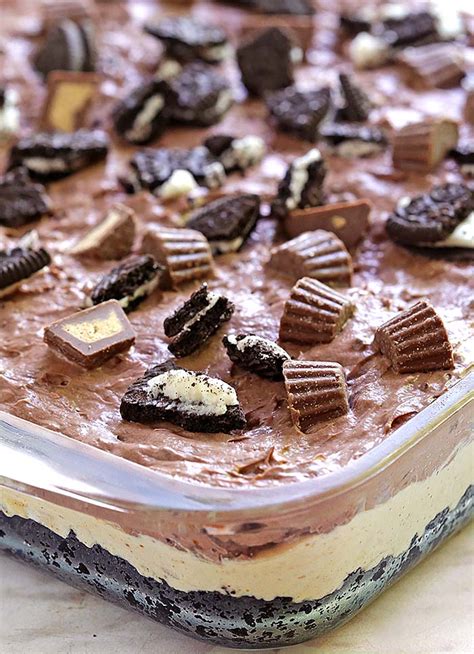 No Bake Chocolate Peanut Butter Dessert Cakescottage