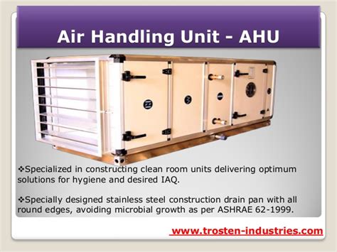 Determine air flow req'd for each space, for total size of fan unit(s) in tons. AHU | Air Handling Unit | Air Handler at Trosten-Industries