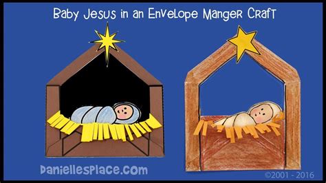 Nativity Craft Baby Jesus Envelope Manger Craft For Kids Jesus Crafts