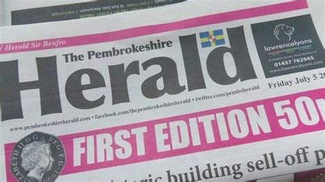 The Pembrokeshire Herald New Newspaper Launched In County Bbc News