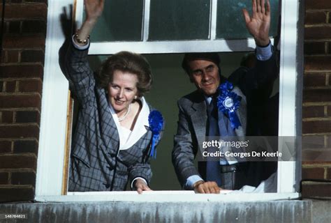 Prime Minister Margaret Thatcher And Conservative Party Chairman