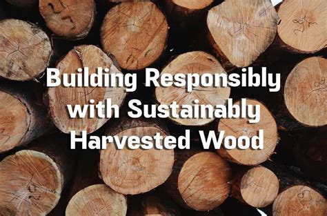 How To Build Responsibly With Sustainably Harvested Wood In 2020