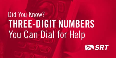 Dialing Three Digits For Quick Assistance Srtcom