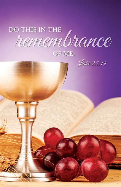 Church Bulletin 11 Communion Remembrance Pack Of 100 Communion