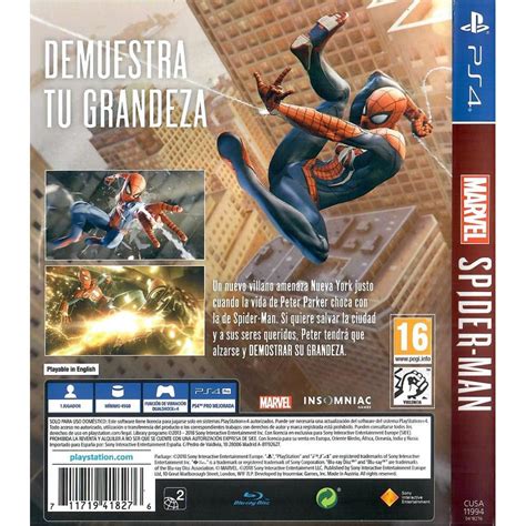 Marvel Spider Man Ps4 2 Com Detalhe Jogo Mídia Física Arena