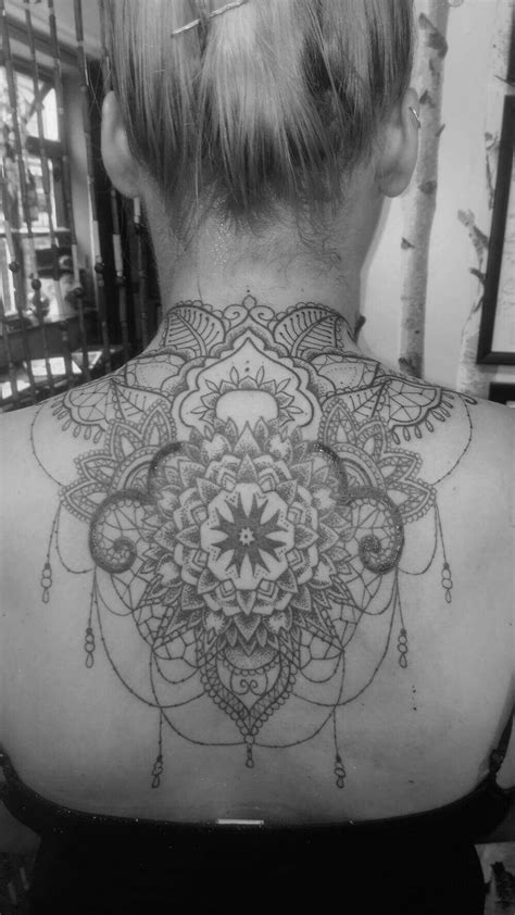 Mandala Back And Neck Dotwork Piece By Fi At The Colour Of Magic Tattoo