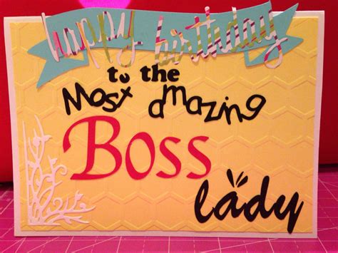 Handmade Happy Birthday Boss Lady Birthday Card For Boss Happy