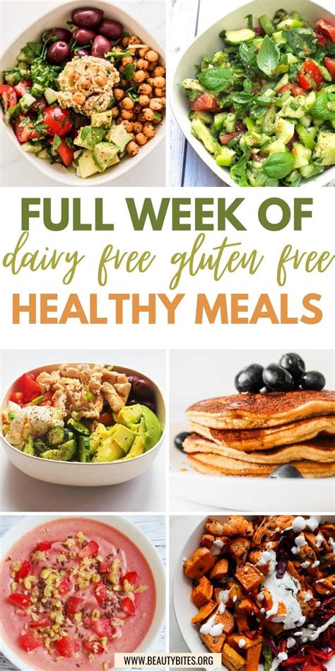 7 Day Dairy Free Gluten Free Meal Plan Beauty Bites สตรอาหาร