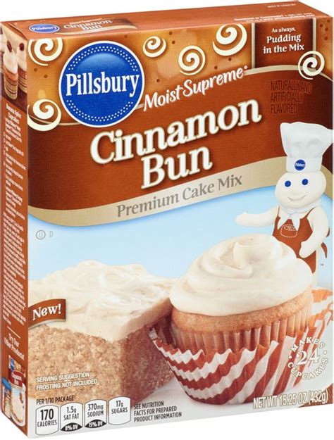 Pillsbury Moist Supreme Cinnamon Bun Premium Cake Mix Reviews 2022