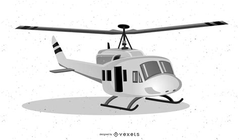 Descarga Vector De Diseño De Ilustración De Helicóptero Blanco