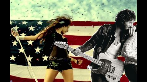 Born In The Usa Miley Cyrus Vs Bruce Springsteen Mashup Youtube