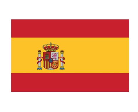 Spain Flag National Europe Emblem Symbol Icon Vector Illustration