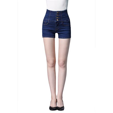 Young Ladies High Waist Skinny Mini Jeans Shorts China Women Clothes