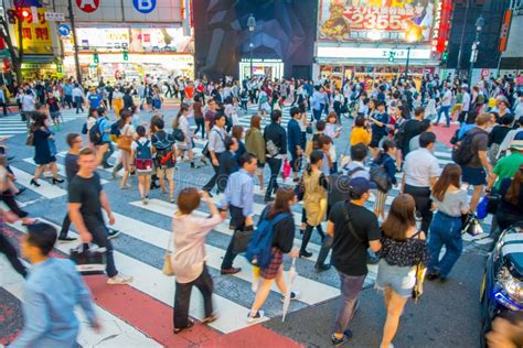 Tokyo Japan June 28 2017 Crowd Of People In Shopping Street Near