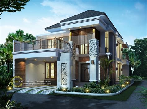 Atap miring sangat jarang digunakan pada desain rumah minimalis modern. Desain Rumah Mewah 1 dan 2 Lantai Style Villa Bali Modern ...