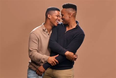 Premium Photo Medium Shot Gay Black Men Posing