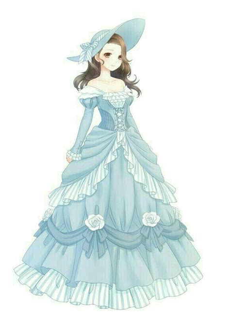 Anime 1800 Dress Stylish Anime Victorian Girl Manga Anime Anime