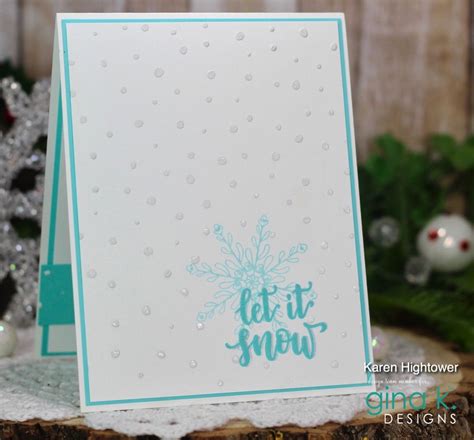 Featuring The Folk Art Snowflakes Stamp Set From Gina K Designs