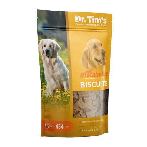 But one thing they really appreciate is tasty dog food. Dr. Tim's Metabolite Biscuits Weight Management Dog Treats ...