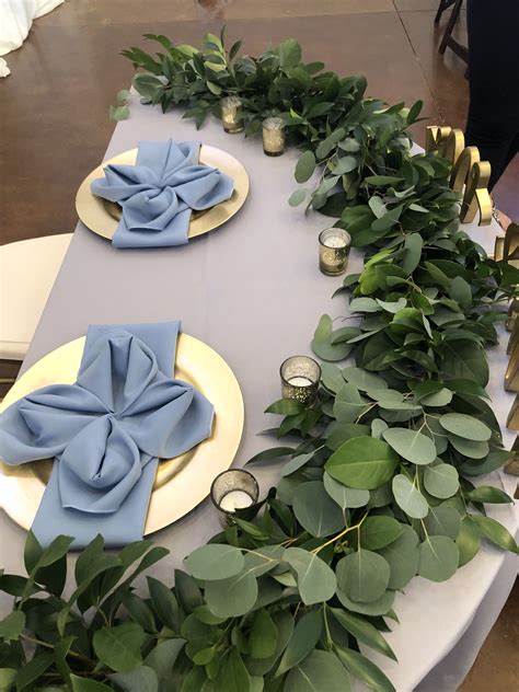 Greenery Garland On A Sweetheart Table Greenery Garland Sweetheart