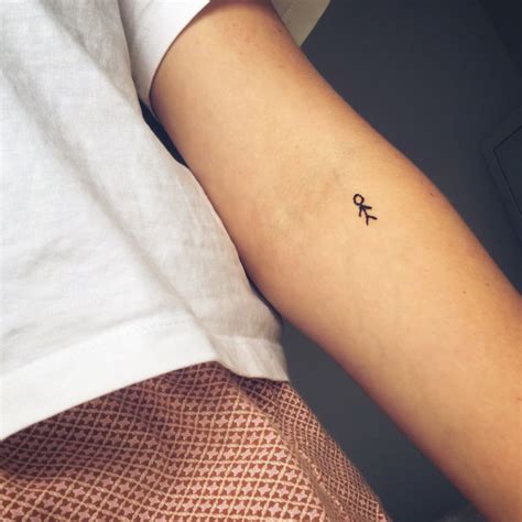 Tiny Stick Figure Stick Figure Tattoo Stick Poke Tattoo Small