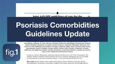 Psoriasis Comorbidities Guidelines Update Youtube