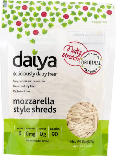 Daiya Deliciously Dairy Free Mozzarella Style Shreds Daiya