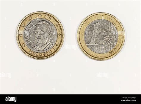 Euro Coin On White Background Obverse And Reverse Stock Photo Alamy