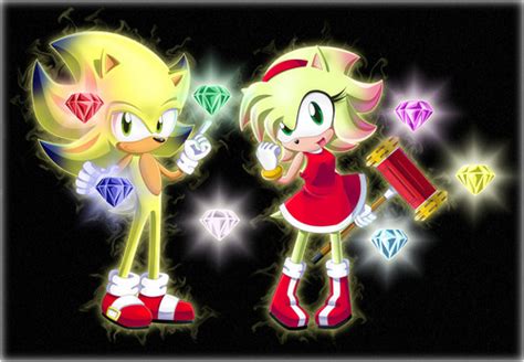 Sonic The Hedgehog Images Super Sonic And Super Amy Hd Wallpaper And