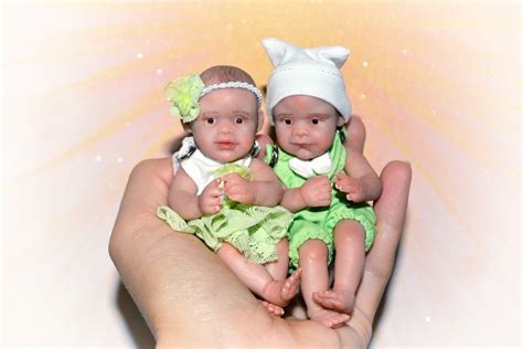 Twins Ooak Baby Art Doll Polymer Clay Clay Baby Baby Art Polymer Clay