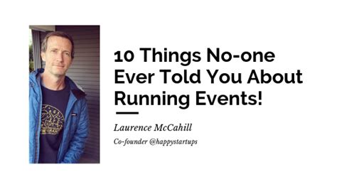 10 Things No One Ever Told You About Running Events 2 Resources For