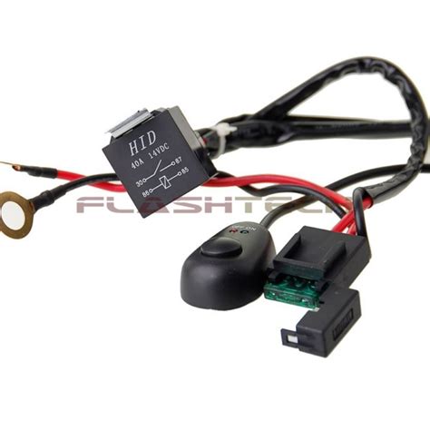 The light bar needs to be triggered by activation of your high beam. Flashtech 40 Amp LED Light Bar Wiring Kit Harness Relay On/Off Switch Kit: dual connector