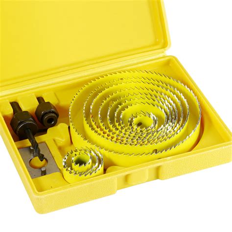 hole saw sets 16 pcs hole saw kit 3 4 5 inch metal circle cutter wood steel saws with mandrels