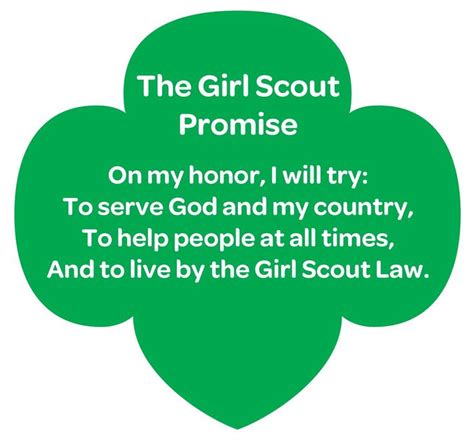 Girl Scout Promise Girl Scout Law Girl Scout Daisy Activities