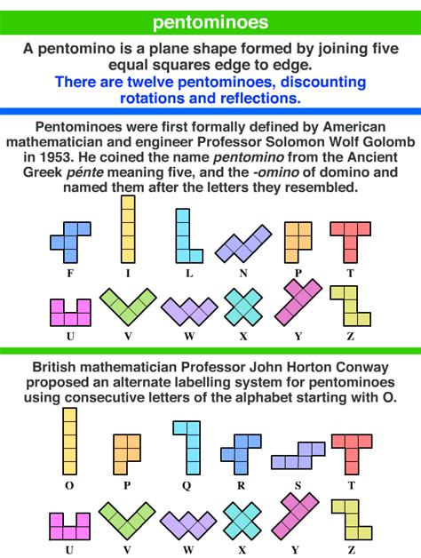 Pentomino A Maths Dictionary For Kids Quick Reference By Jenny Eather