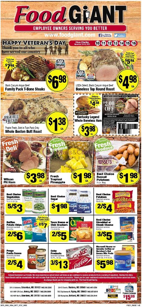 Food Giant Weekly Ad Valid From 11102021 To 11162021 Mallscenters