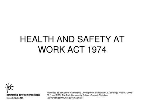Ppt Health And Safety At Work Act 1974 Powerpoint Presentation Free