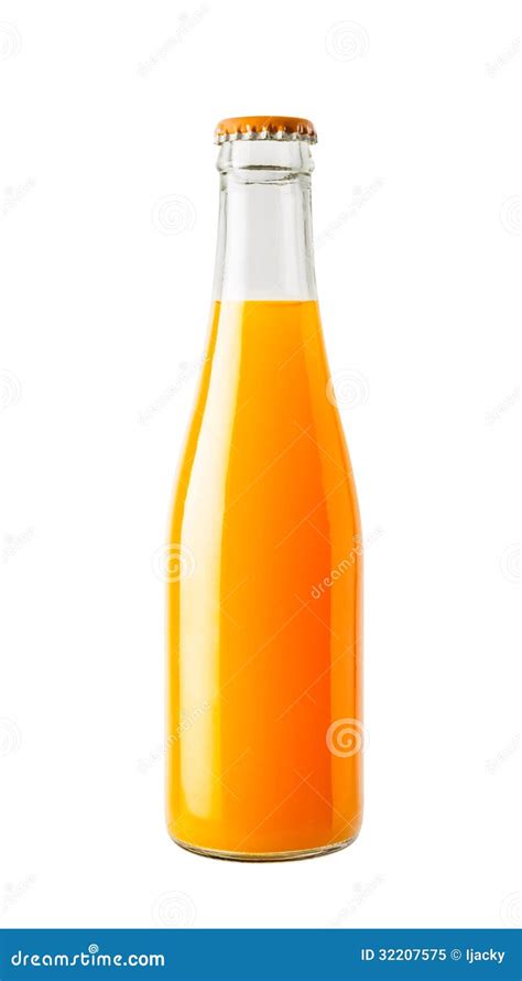 Orange Juice In Glass Bottle Stock Image Image Of Healthy Juice