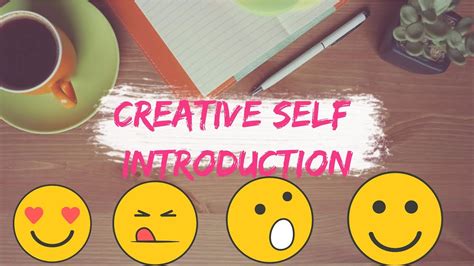 Creative Self Introduction Youtube
