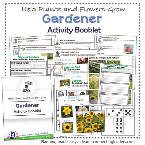 Gardener Activity Booklet Leader Connecting Leaders
