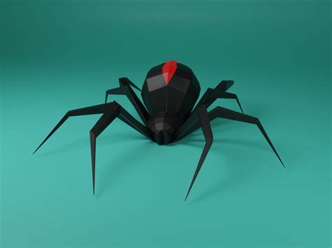 Black Widow Spider Halloween Papercraft Xl Version Diy Etsy Ireland