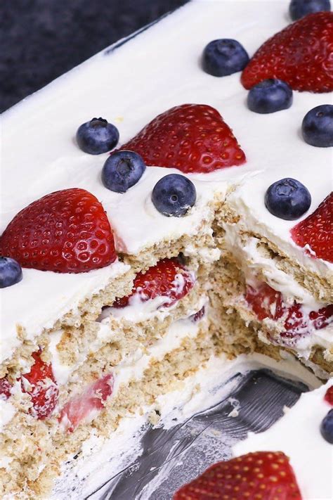 Strawberry Icebox Cake Is A No Bake Refrigerator Cake Made With Fresh