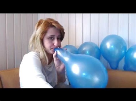 Girl Blow Up Many Balloons Youtube
